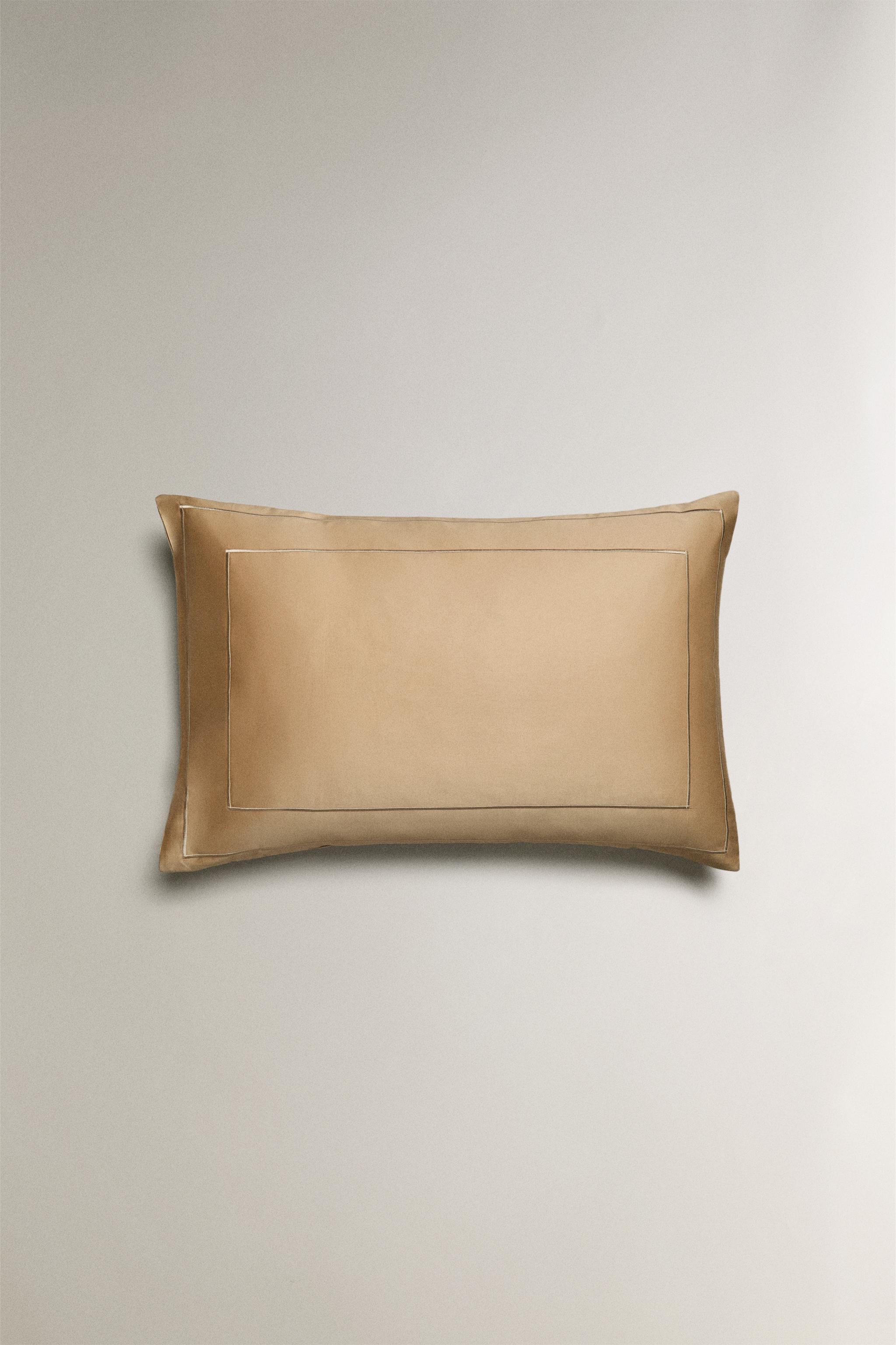 SATEEN PILLOWCASE WITH DOUBLE TRIM